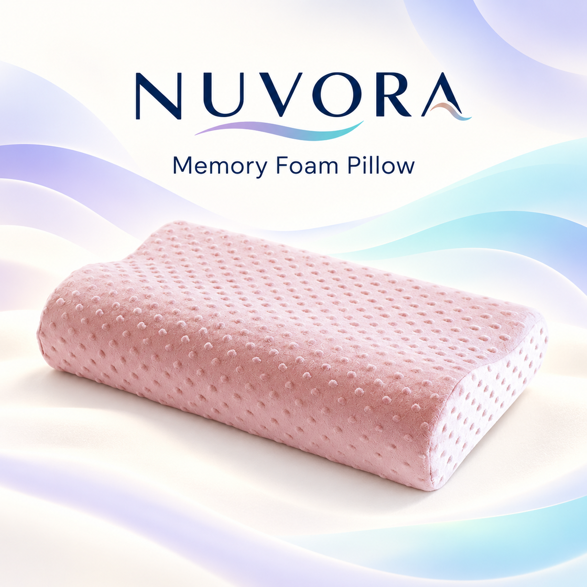 Nuvora Contour Pillow – Slow Rebound Memory Foam Neck Support